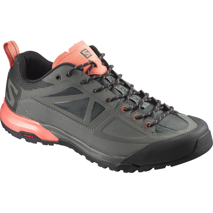 Botas De Montaña Salomon Mujer Gris Oscuro / Coral - Salomon Argentina X ALP SPRY W ,534718-UEL